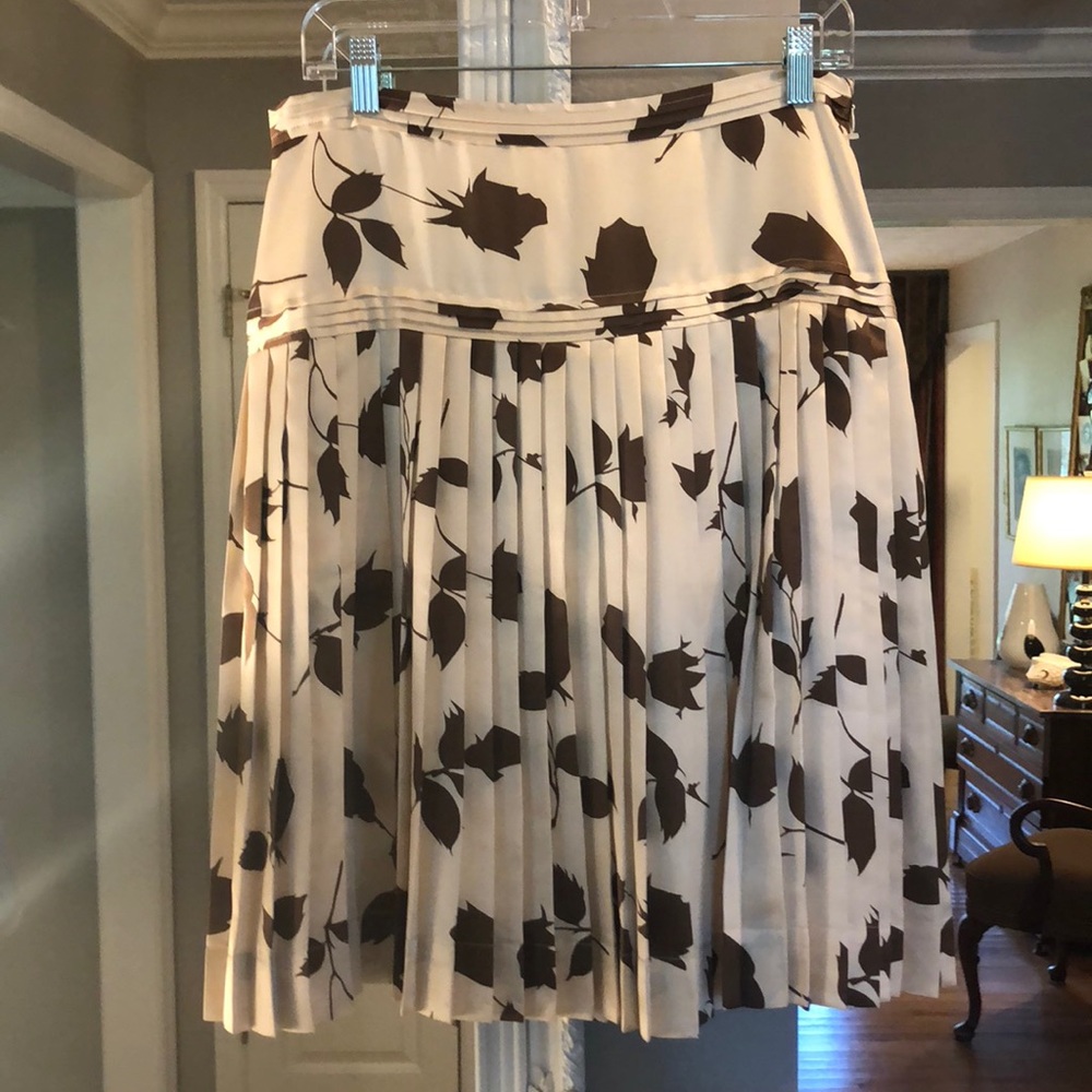 J. Crew Pleated Silk Skirt